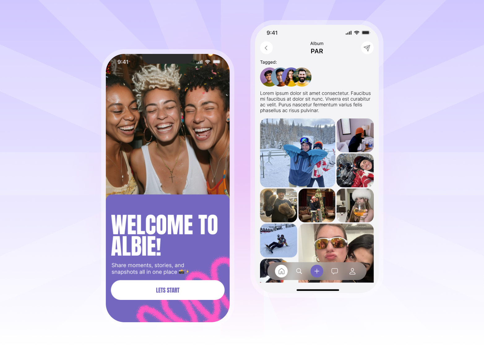 Albie social media app preview