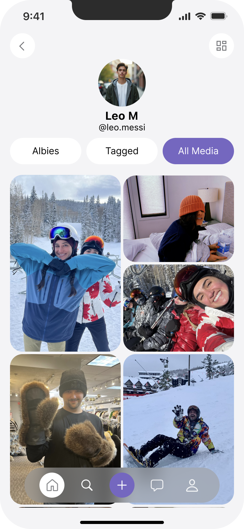 Albie media grid at twenty percent zoom